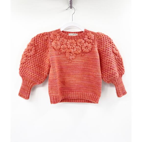 Ulla Johnson Other - Ulla Johnson Ciel Merino Wool Knit Pink Floral Embellished Sweater Size 4